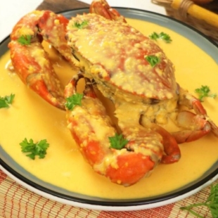 Cua+Ghẹ Sốt Trứng Muối + Bánh Mì