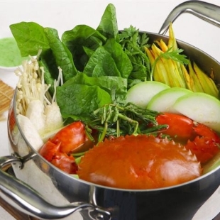 Cua + Ghẹ Nấu Lẩu Bầu/ Nấu Lẩu Rau Muống 