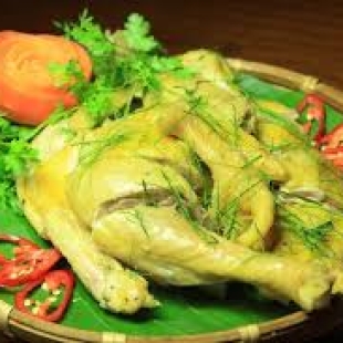 Gà Ta Hấp Lá Chanh/ Hấp Hành