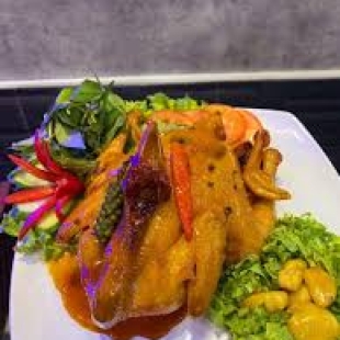 Gà Ta Hấp Mắm Nhỉ + Bánh Bao