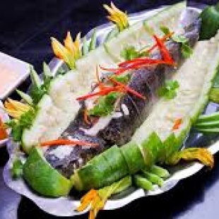 Cá Lóc Hấp Bầu