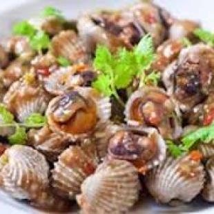 Sò Huyết Hấp Gừng Nướng Mọi