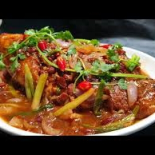 Cá Nhám Kho Tương Hột 