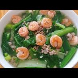 Canh Cải Xanh Nấu Tôm 