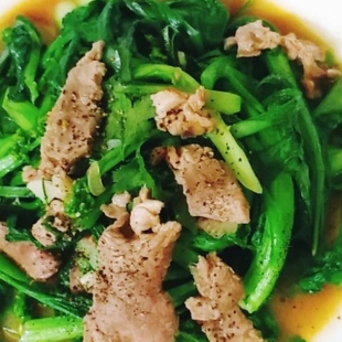Cải Xanh Xào Bò