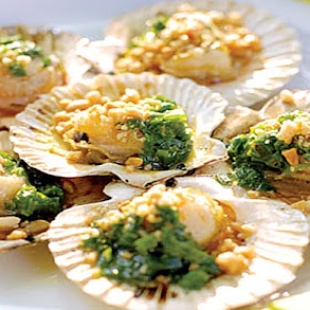 Sò Điệp Nướng Mỡ Hành