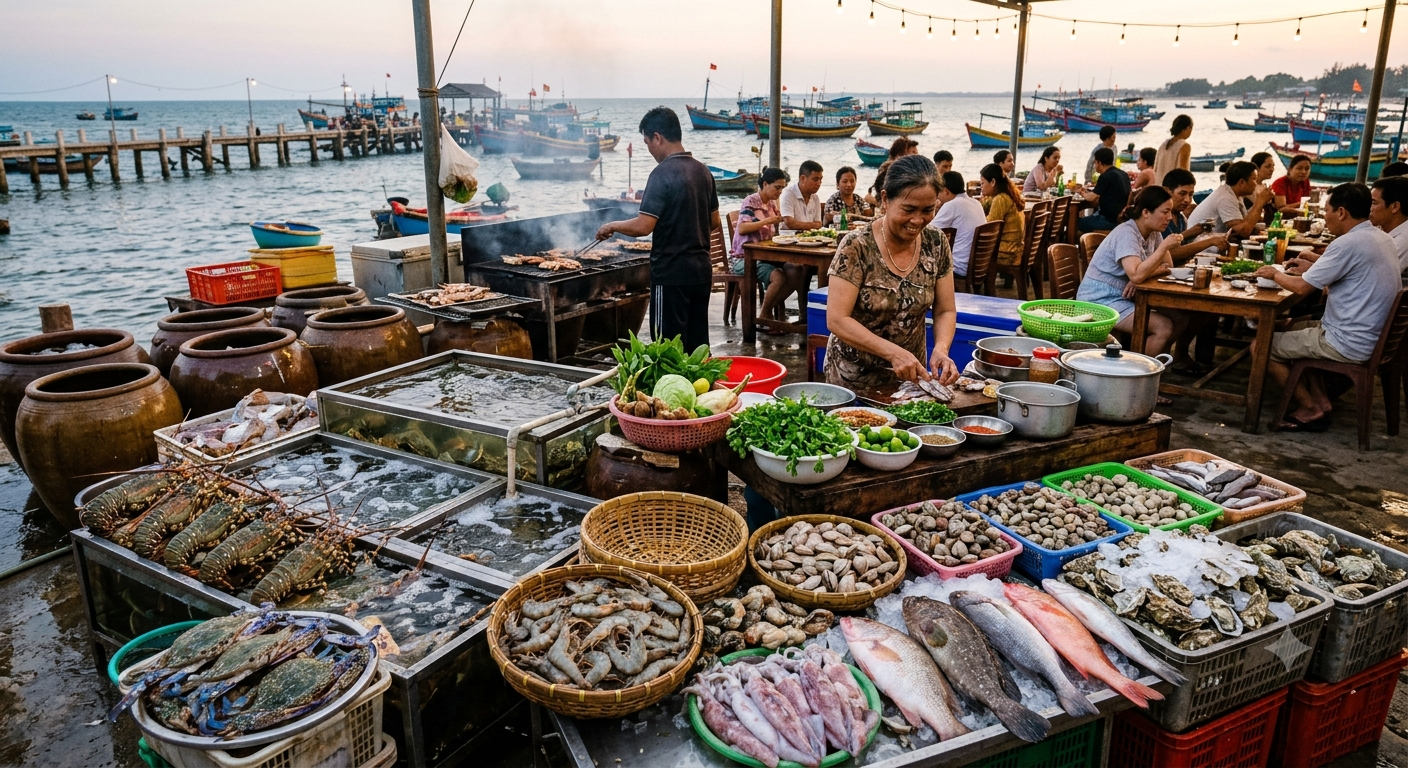 Khám phá bức tranh ẩm thực và nét đặc sắc của hải sản Bình Châu