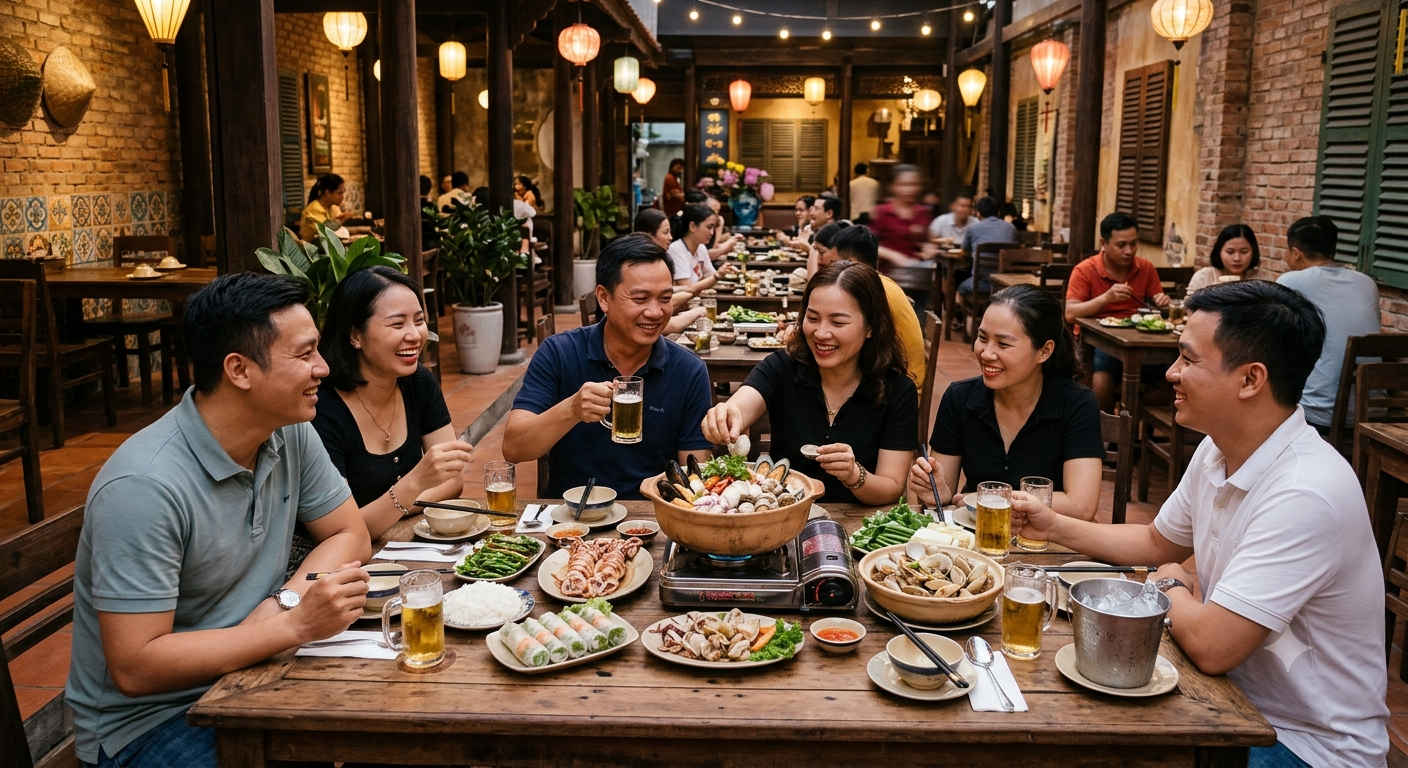 Không gian và trải nghiệm ẩm thực đặc sắc tại Phố Xưa Quán